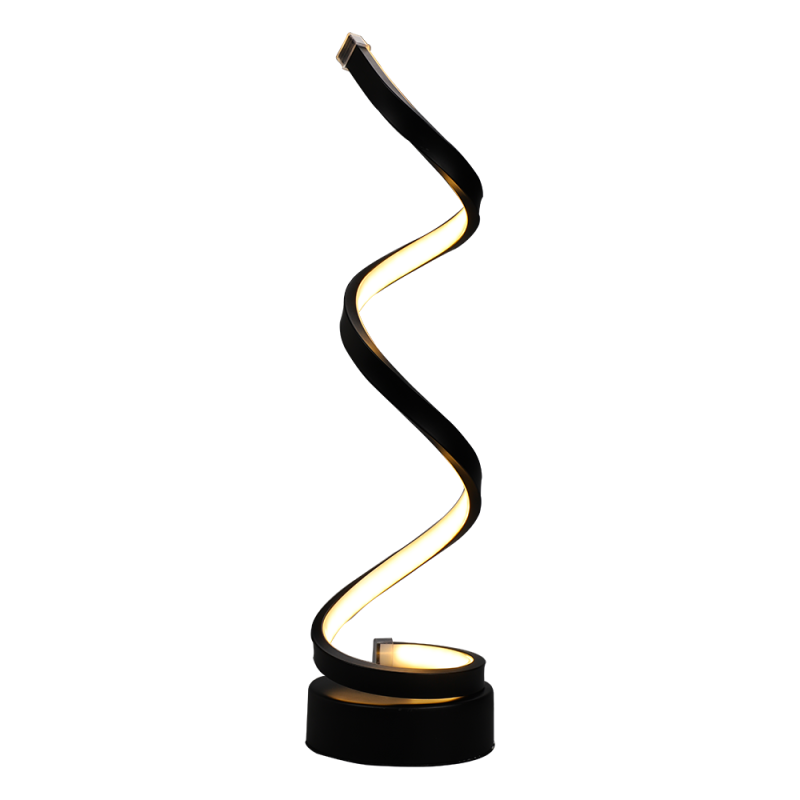 Inoleds Φωτιστικό Επιτραπέζιο LED Spiral 40x12,5x12,5cm 100-240V 15W Λευκό Φως 1050lm 3000k-6000k Μαύρο INOSPIRALBK