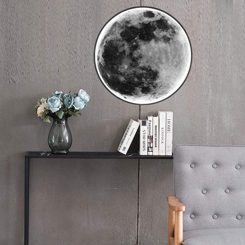 Inoleds Φωτιστικό Τοίχου LED Luna 110-240V 16w Λευκό Φως 1040lm 3000-6000K Μαύρο INOLUNAWALL