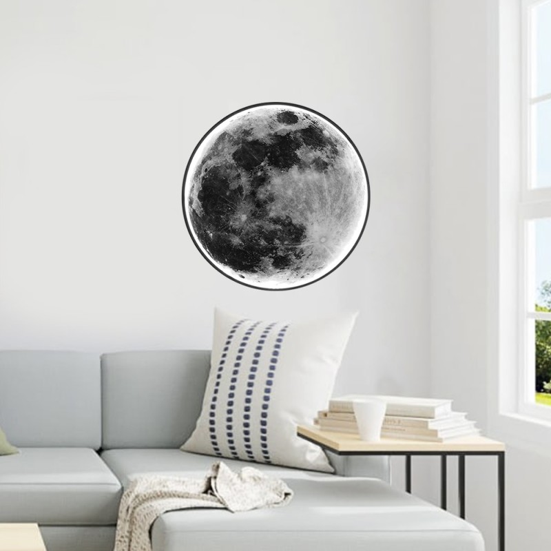 Inoleds Φωτιστικό Τοίχου LED Luna 110-240V 16w Λευκό Φως 1040lm 3000-6000K Μαύρο INOLUNAWALL