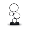 Inoleds Φωτιστικό Επιτραπέζιο LED Rings 48x25x13,5cm 100-240V 20W Λευκό Φως 1200lm 3000k-6000k Μαύρο INORINGSBK