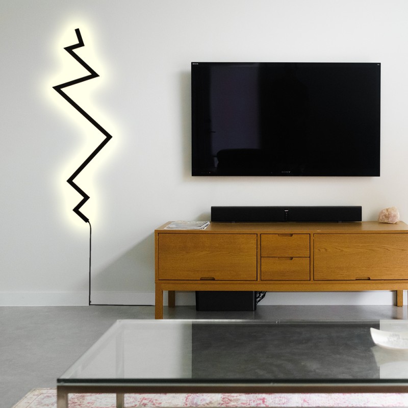 Inoleds Φωτιστικό Τοίχου LED Thunder 110-240V 24W Λευκό Φως 1680lm 3000-6000K Μαύρο INOTHUNDERFLOOR