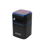 Lenso See Projector Mini Επαναφορτιζόμενος LED Ανάλυση 960x540p Type-C HDMI 300lm BT,Wi-Fi 7000mAh 16GB Μαύρος LENSOSEEUNIV