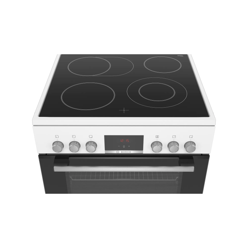 Bosch Κουζίνα 66lt με Κεραμικές Εστίες Π60εκ. Λευκή HKR39C220
