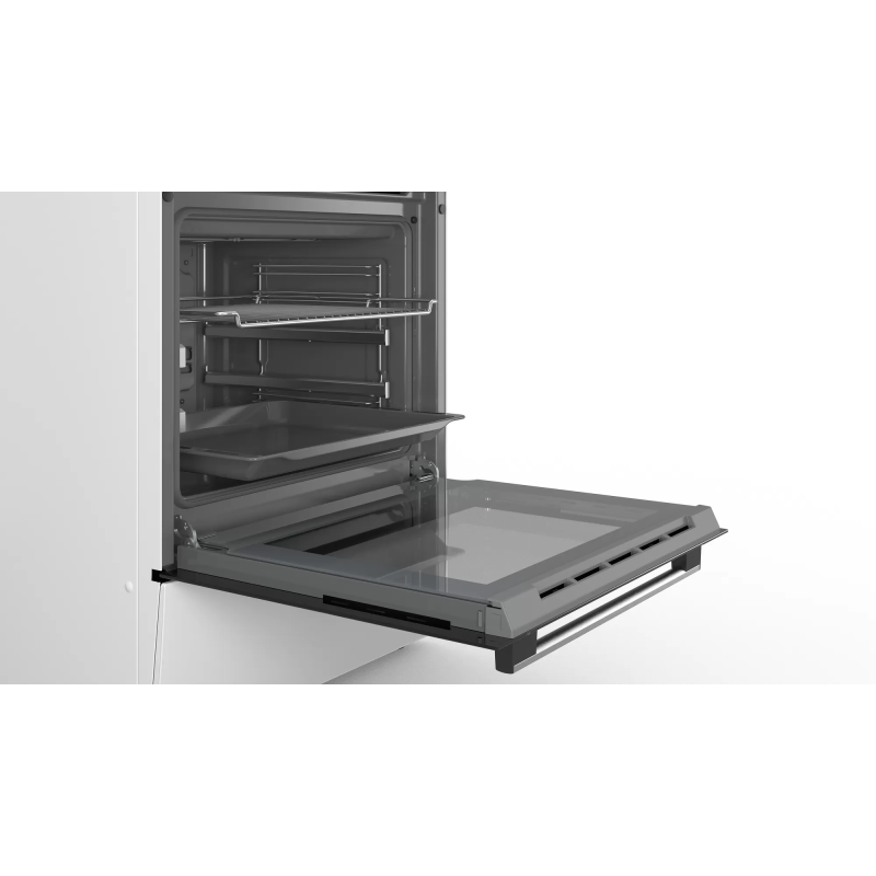 Bosch Κουζίνα 66lt με Κεραμικές Εστίες Π60εκ. Λευκή HKR39C220
