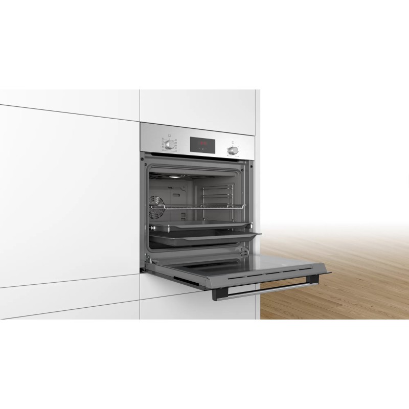 Bosch Φούρνος άνω Πάγκου 66lt χωρίς Εστίες Π59.4εκ. Inox HBF154ES0