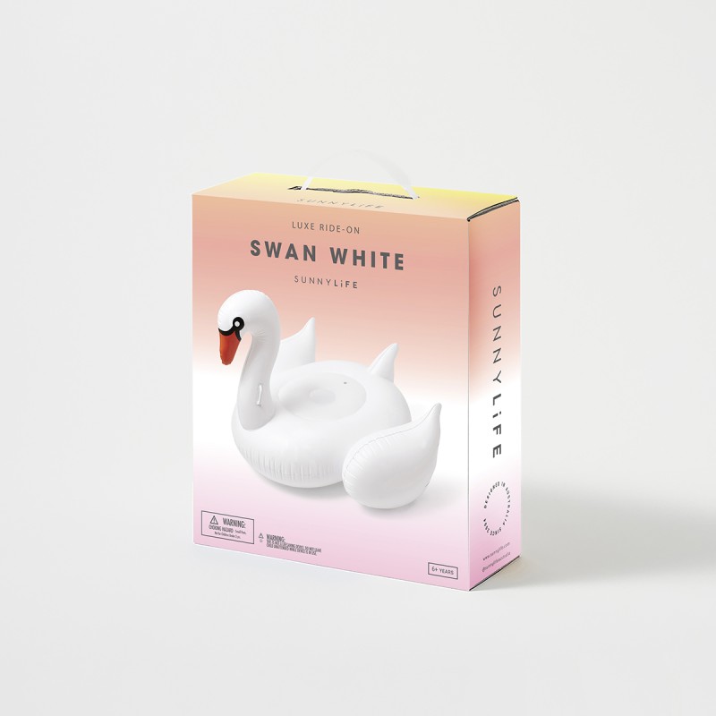 Sunnylife Φουσκωτό Θαλάσσης 160x135x120 έως 100kg Swan White Κύκνος Λευκό S2LRIDWS