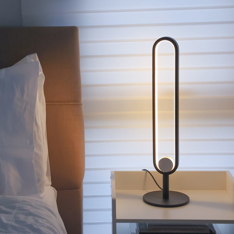 Inoleds Φωτιστικό Επιτραπέζιο LED Scoop 50x12x12cm 100-240V 15W Λευκό Φως 1190lm 3000k-6000k Μαύρο INOSCOOPFLOORLAMPALU