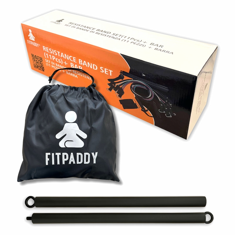 FITPADDY Σωληνωτά Λάστιχα Γυμναστικής με Λαβές Σετ 5τμχ Πολύχρωμα TRSET01