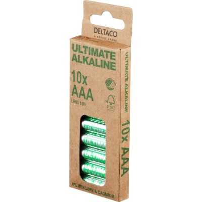 Deltaco Ultimate Αλκαλικές Μπαταρίες 1.5V LR03/AAA 10 τεμάχια Ecolabel ULT-LR03-10P