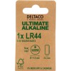 DELTACO Ultimate Αλκαλική Μπαταρία 1.5V LR44 button cell 1 τεμάχιο Οικολογική FSC Συσκευασία ULT-LR44-1P