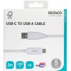 Deltaco Καλώδιο Φόρτισης USB-C σε USB-A cable, 2m, 3A, USB 2,0, Λευκό USBC-1011M