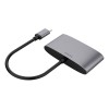 Deltaco Αντάπτορας USB-C σε HDMI/USB-A, 4K 60Hz, USB-C PD 3.0 100 W, Space Grey USBC-HDMI22