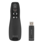 Deltaco Wireless Presenter με Κόκκινο Laser και Πλήκτρα Slideshow Μαύρο WP-001