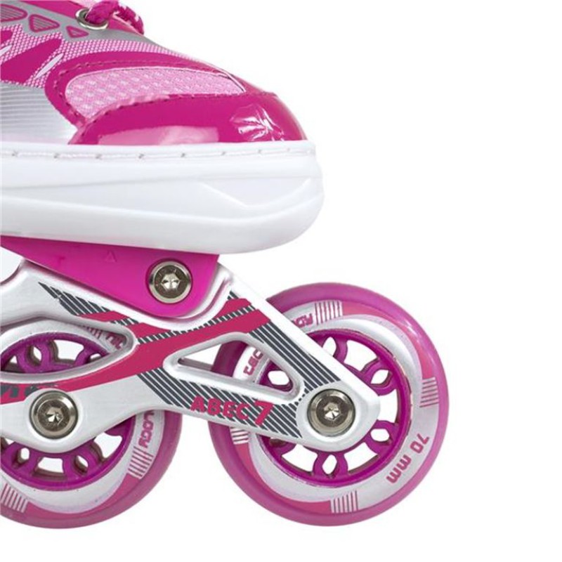 Αυξομειούμενα Πατίνια Roller NJ 1828 A INLINE SKATES NILS EXTREME ΡΟΖ-LARGE (39-42)