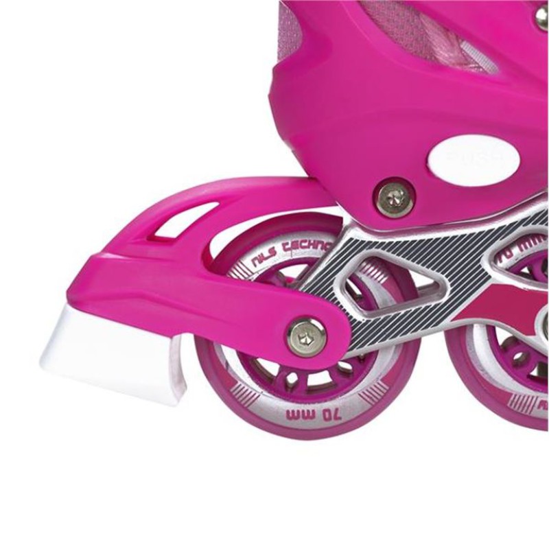 Αυξομειούμενα Πατίνια Roller NJ 1828 A INLINE SKATES NILS EXTREME ΡΟΖ-LARGE (39-42)