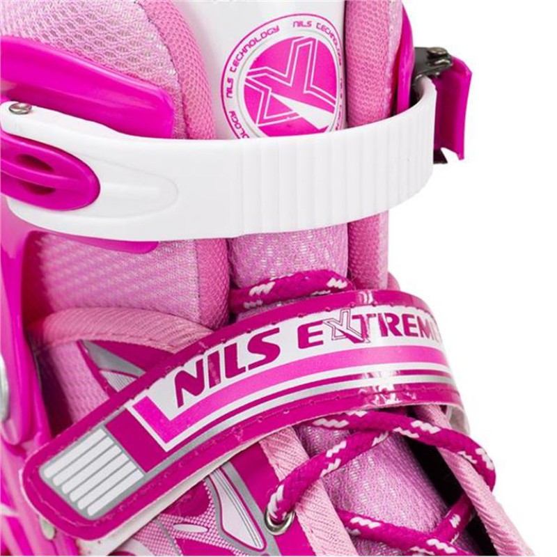 Αυξομειούμενα Πατίνια Roller NJ 1828 A INLINE SKATES NILS EXTREME ΡΟΖ-LARGE (39-42)