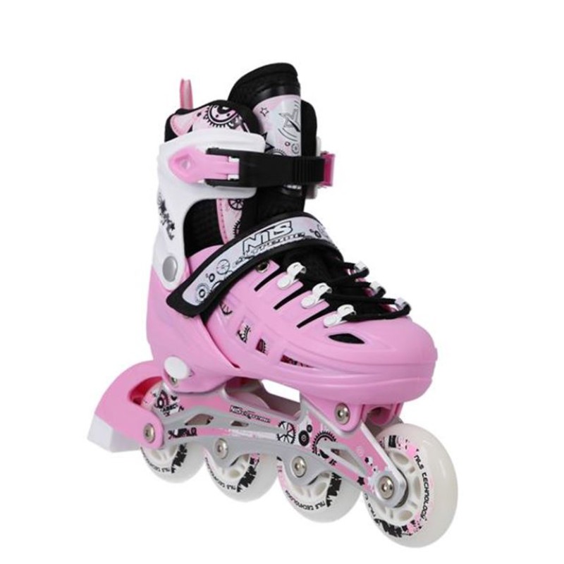 Αυξομειούμενα Πατίνια Roller NH 10905 ΣΕΤ 4 ΣΕ 1 INLINE SKATES NILS EXTREME ΡΟΖ - MEDIUM (35-38)