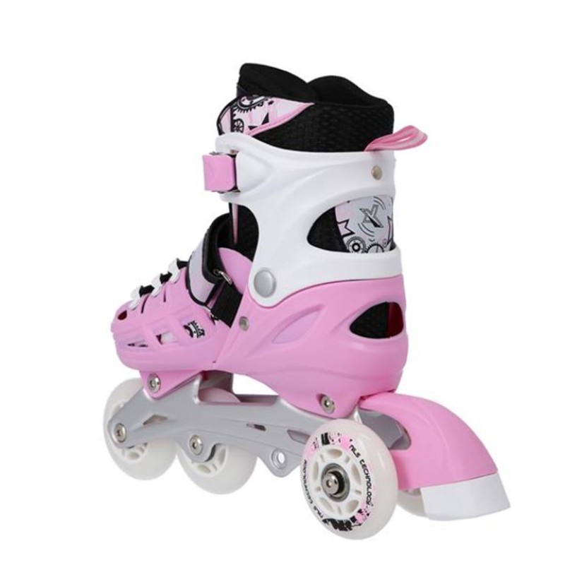 Αυξομειούμενα Πατίνια Roller NH 10905 ΣΕΤ 4 ΣΕ 1 INLINE SKATES NILS EXTREME ΡΟΖ - MEDIUM (35-38)