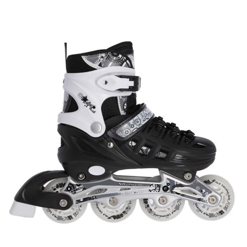 Αυξομειούμενα Πατίνια Roller NH 10905 ΣΕΤ 4 ΣΕ 1 INLINE SKATES NILS EXTREME ΜΑΥΡΟ-MEDIUM (35-38)