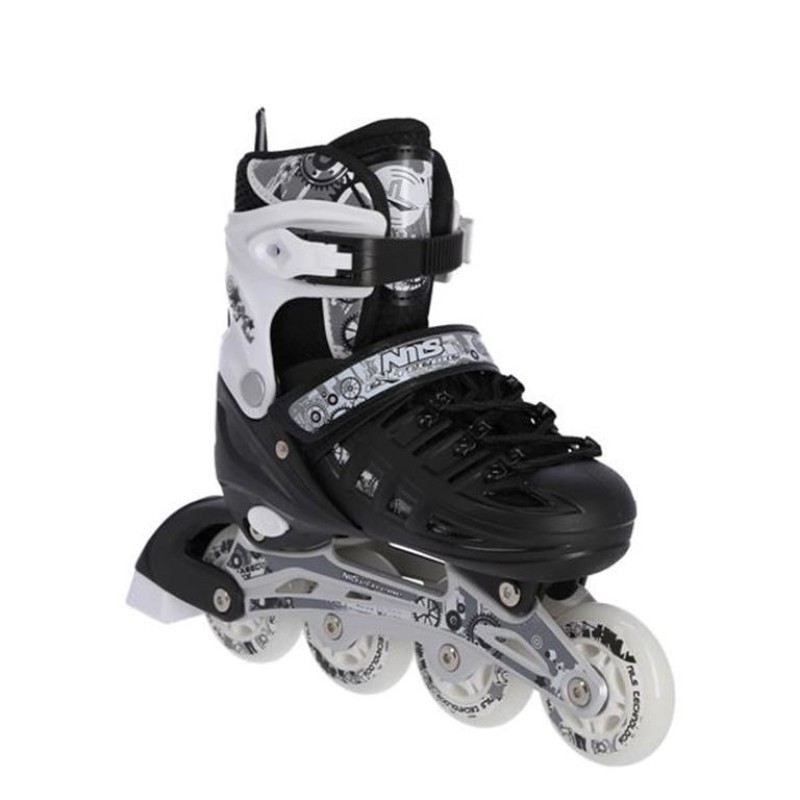 Αυξομειούμενα Πατίνια Roller NH 10905 ΣΕΤ 4 ΣΕ 1 INLINE SKATES NILS EXTREME ΜΑΥΡΟ-MEDIUM (35-38)