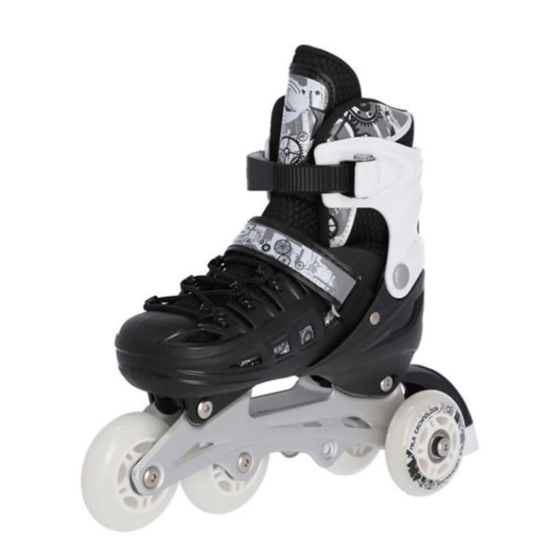 Αυξομειούμενα Πατίνια Roller NH 10905 ΣΕΤ 4 ΣΕ 1 INLINE SKATES NILS EXTREME ΜΑΥΡΟ-MEDIUM (35-38)