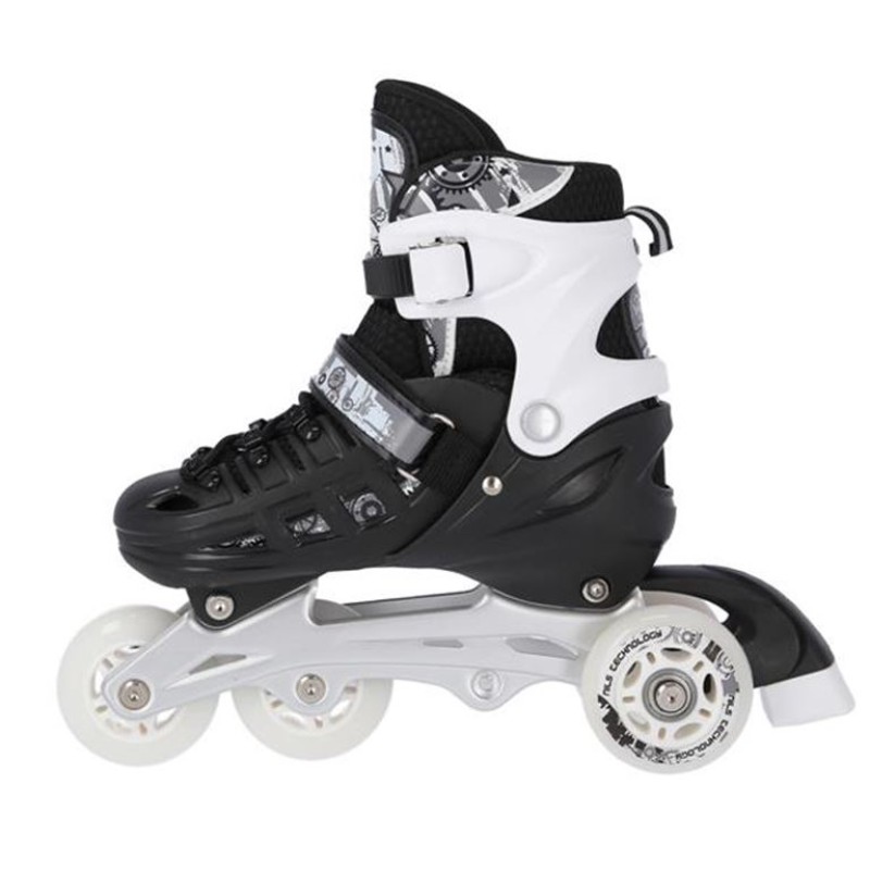 Αυξομειούμενα Πατίνια Roller NH 10905 ΣΕΤ 4 ΣΕ 1 INLINE SKATES NILS EXTREME ΜΑΥΡΟ-MEDIUM (35-38)