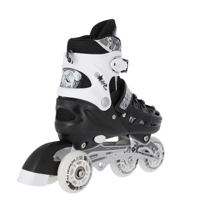 Αυξομειούμενα Πατίνια Roller NH 10905 ΣΕΤ 4 ΣΕ 1 INLINE SKATES NILS EXTREME ΜΑΥΡΟ-MEDIUM (35-38)