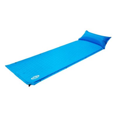 NILS CAMP Αυτοφούσκωτο Στρώμα με Μαξιλάρι NC1006 BLUE 186x65x2.5cm