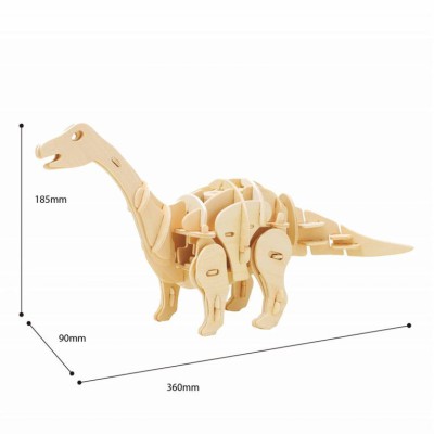 ROBOTIME MINI APATOSAURUS D450 Ξύλινο Μηχανικό Puzzle με Αισθητήρα Ήχου