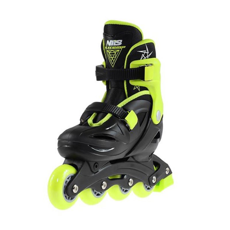 Αυξομειούμενα Πατίνια Roller NJ/NA 0321 Μαύρο/Λαχανί IN-LINE SKATES NILS EXTREME Small (26-30)