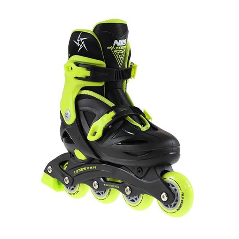 Αυξομειούμενα Πατίνια Roller NJ/NA 0321 Μαύρο/Λαχανί IN-LINE SKATES NILS EXTREME Small (26-30)