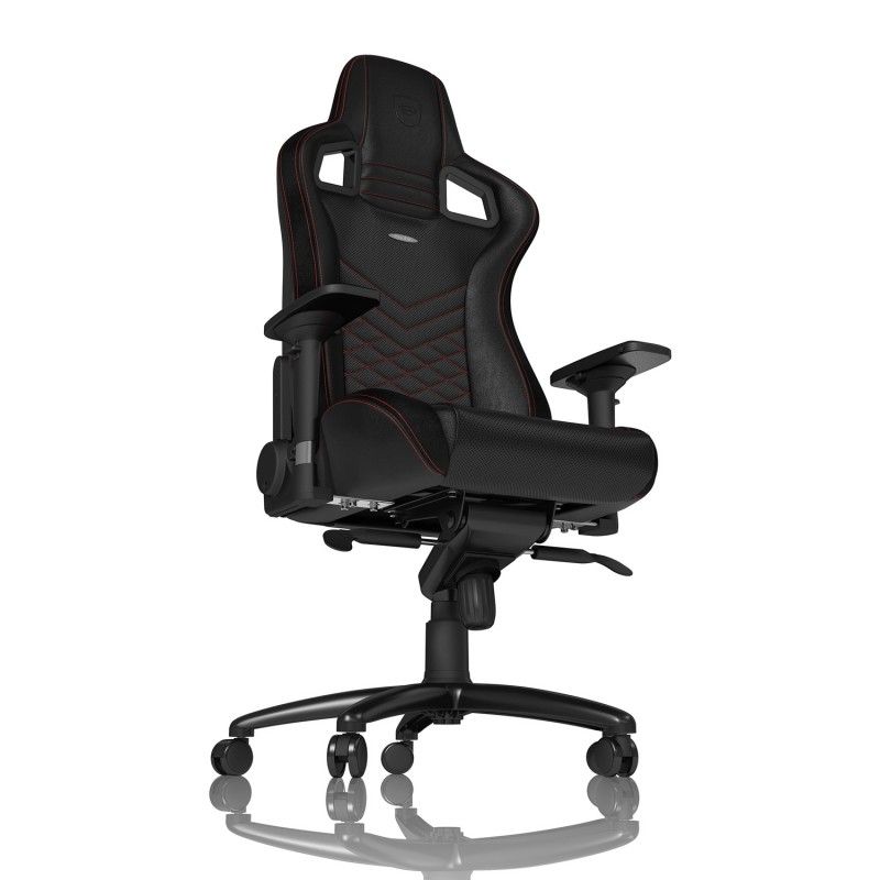 noblechairs EPIC Gaming Chair Breathable, 4D armrests, 60mm casters - black/red