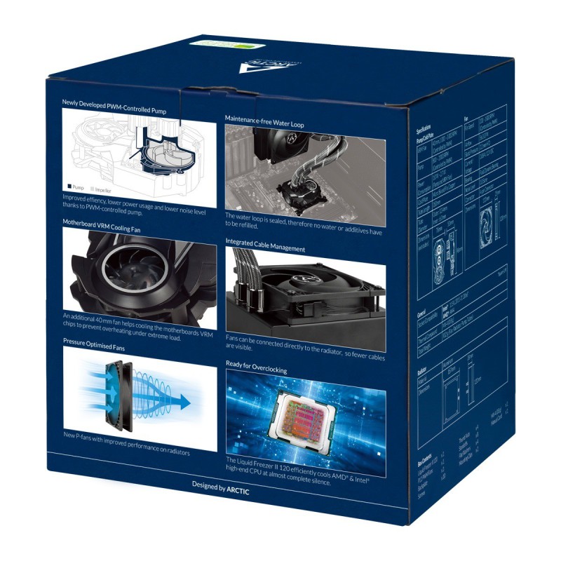 Arctic Liquid Freezer II 120mm AIO CPU Liquid Cooler Closed Loop