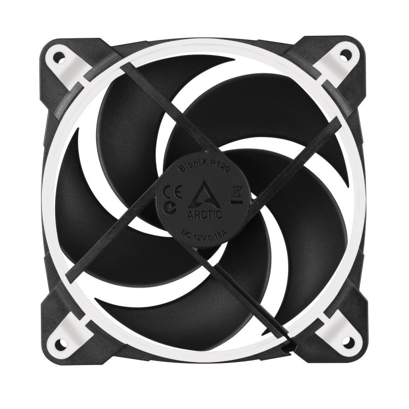 Arctic BIONIX P120 (WHITE) - Pressure-optimised 120 mm Gaming Fan with PWM PST