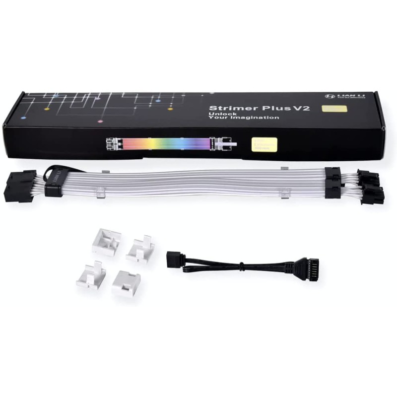 Lian Li STRIMER Plus V2 - 8 PC Cable - 108 LED Extension cable for 8 Pin (no controller)