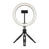 Streamplify Light 10 Streaming Ring Light - Black - 26cm & tripod - selfie stick