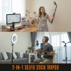 Streamplify Light 14 Streaming Ring Light - Black 36cm & tripod - selfie stick