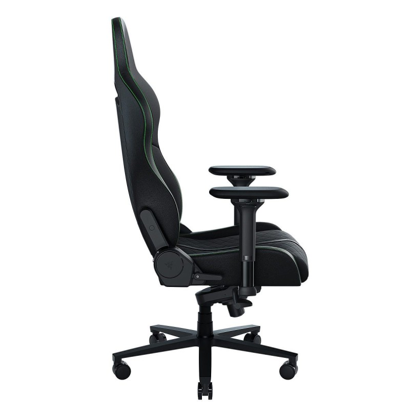 Razer ENKI Gaming Chair Black/Green - Built-in Lumbar Arch Memory Foam PU Leather Adjustable Recline