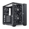 Lian Li O11 AIR MINI Black PC Case ATX / M-ATX with 3 standard Fans (front 120mmx2, rear 120mmx1) Me