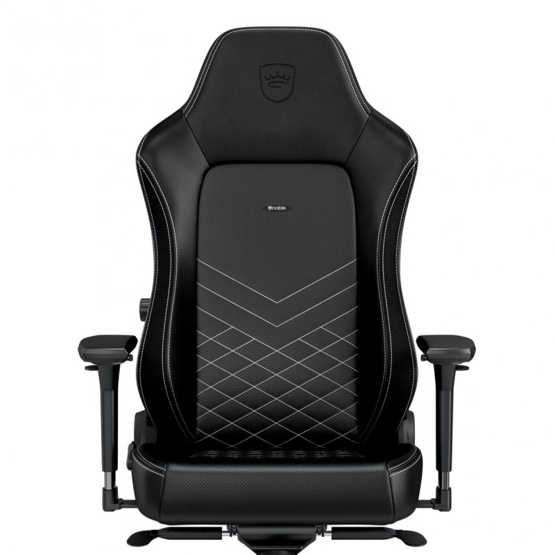 noblechairs HERO Gaming Chair - cold foam, steel armrests,  60mm casters, 150kg - black/platinum