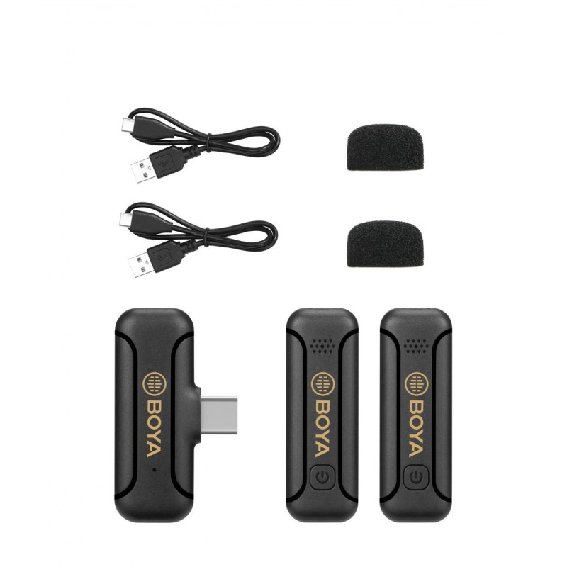 BOYA BY-WM3T2-U2 2,4GHz Mobile wireless mic For Android USB-C (2 transmitters, two person vlog)