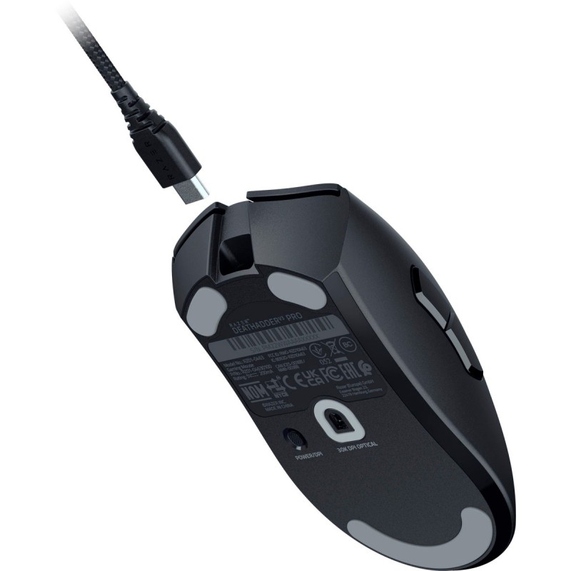 Razer DEATHADDER V3 PRO BLACK - 64g Wireless Gaming Mouse - Ergonomic - 90 Hours Battery - 30K DPI