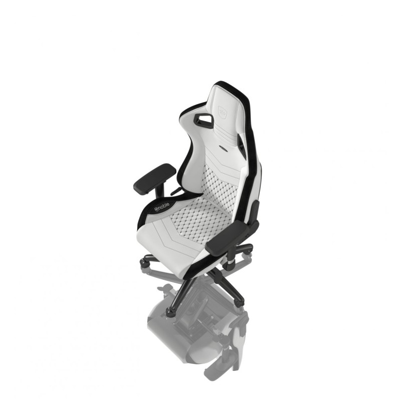 noblechairs EPIC Gaming Chair Breathable, 4D armrests, 60mm casters - black/white