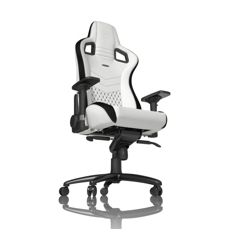 noblechairs EPIC Gaming Chair Breathable, 4D armrests, 60mm casters - black/white