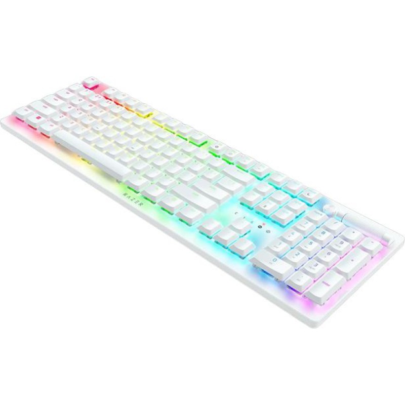 Razer DEATHSTALKER V2 PRO White – Wireless – Low Profile  – Clicky Optical Switches - RGB