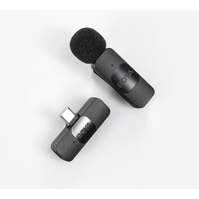 BOYA BY-V10 Wireless Lavalier Microphone for Android Mini Lapel USB-C connection