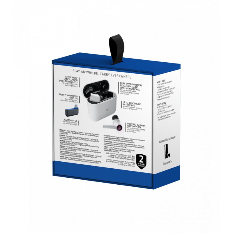 Razer HAMMERHEAD HYPERSPEED  - PLAYSTATION Licensed - Wireless Gaming Earbuds - ANC - RGB - TWS