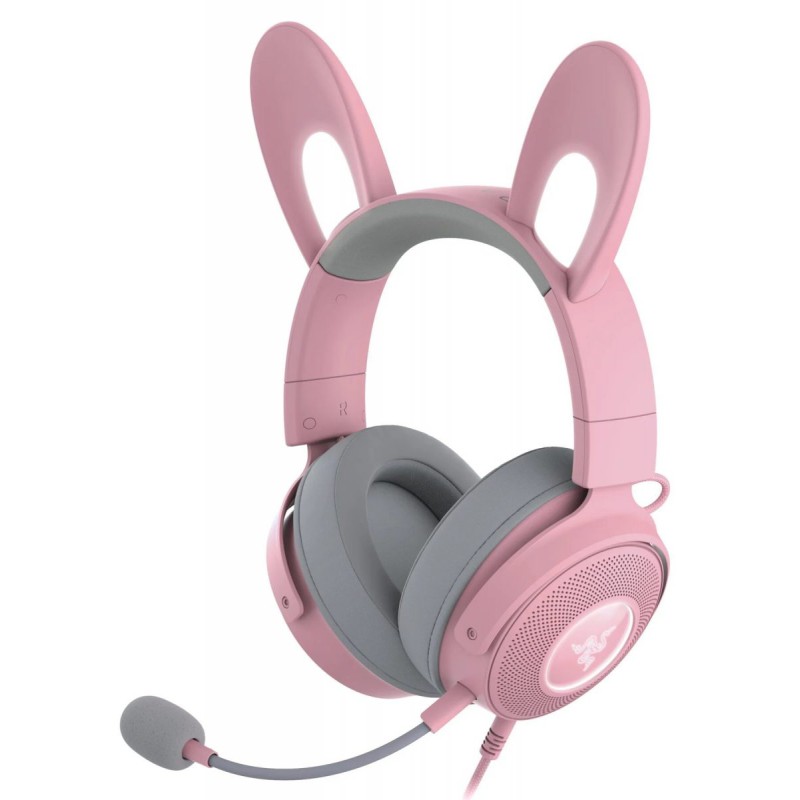 Razer KRAKEN KITTY V2 PRO - Quartz - RGB - USB 7.1 Gaming Headset - Kitty, Bear, Bunny Ears