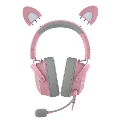 Razer KRAKEN KITTY V2 PRO - Quartz - RGB - USB 7.1 Gaming Headset - Kitty, Bear, Bunny Ears