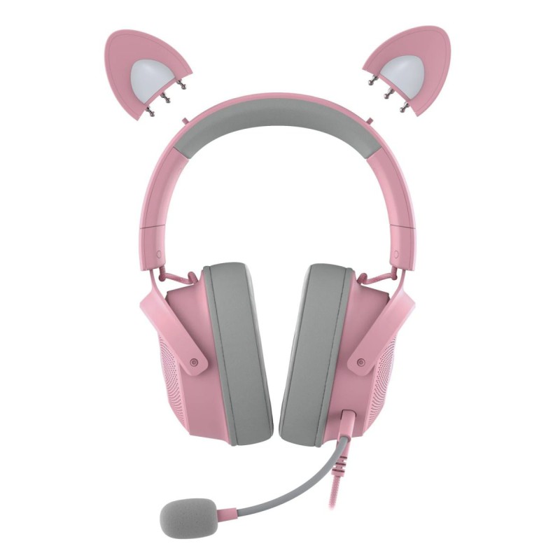 Razer KRAKEN KITTY V2 PRO - Quartz - RGB - USB 7.1 Gaming Headset - Kitty, Bear, Bunny Ears